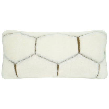 Cashmere Wool Pillow - Natural Hex 40 x 80cm - Oakavia