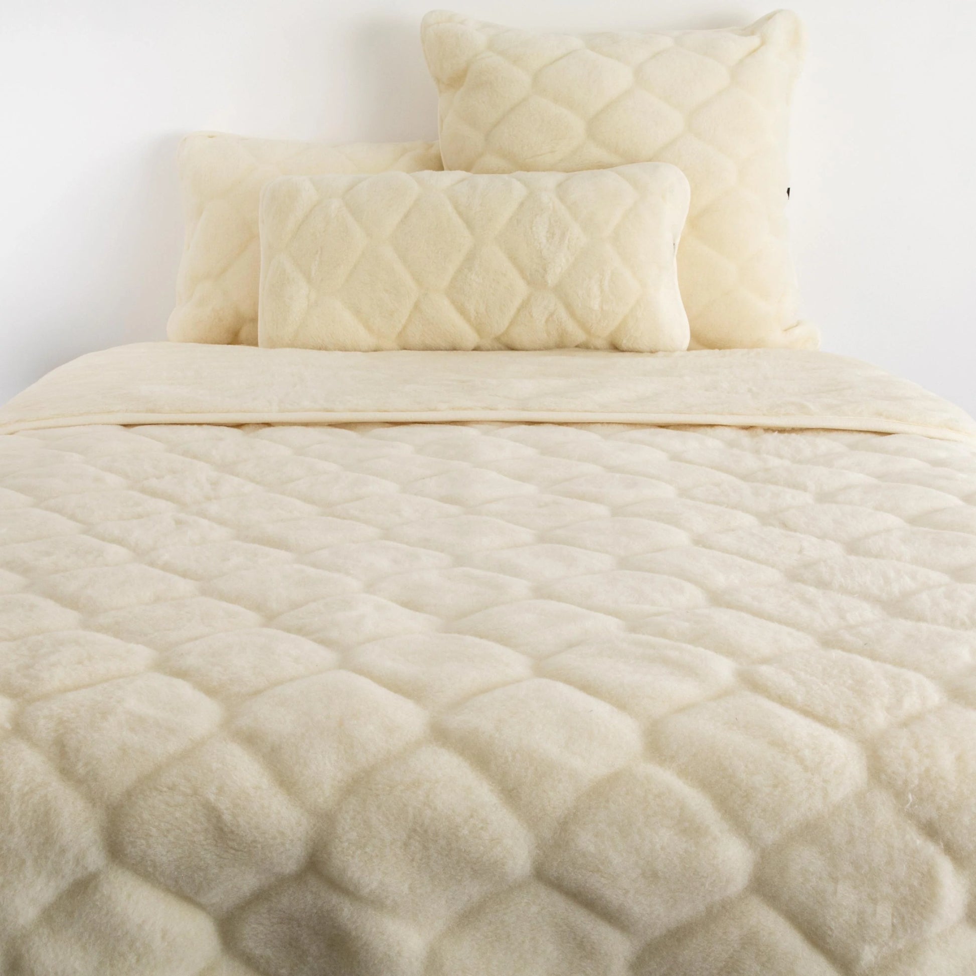 Cashmere Wool Quilt - Natural Shapes 135 x 200cm - Oakavia