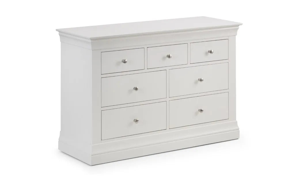 Clermont 4+3 Drawer Chest - White Julian Bowen