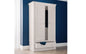 Clermont 2 Door 1 Drawer Wardrobe - Light Grey Julian Bowen