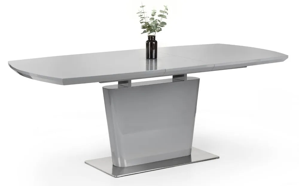 Como High Gloss Extending Table - Grey Julian Bowen