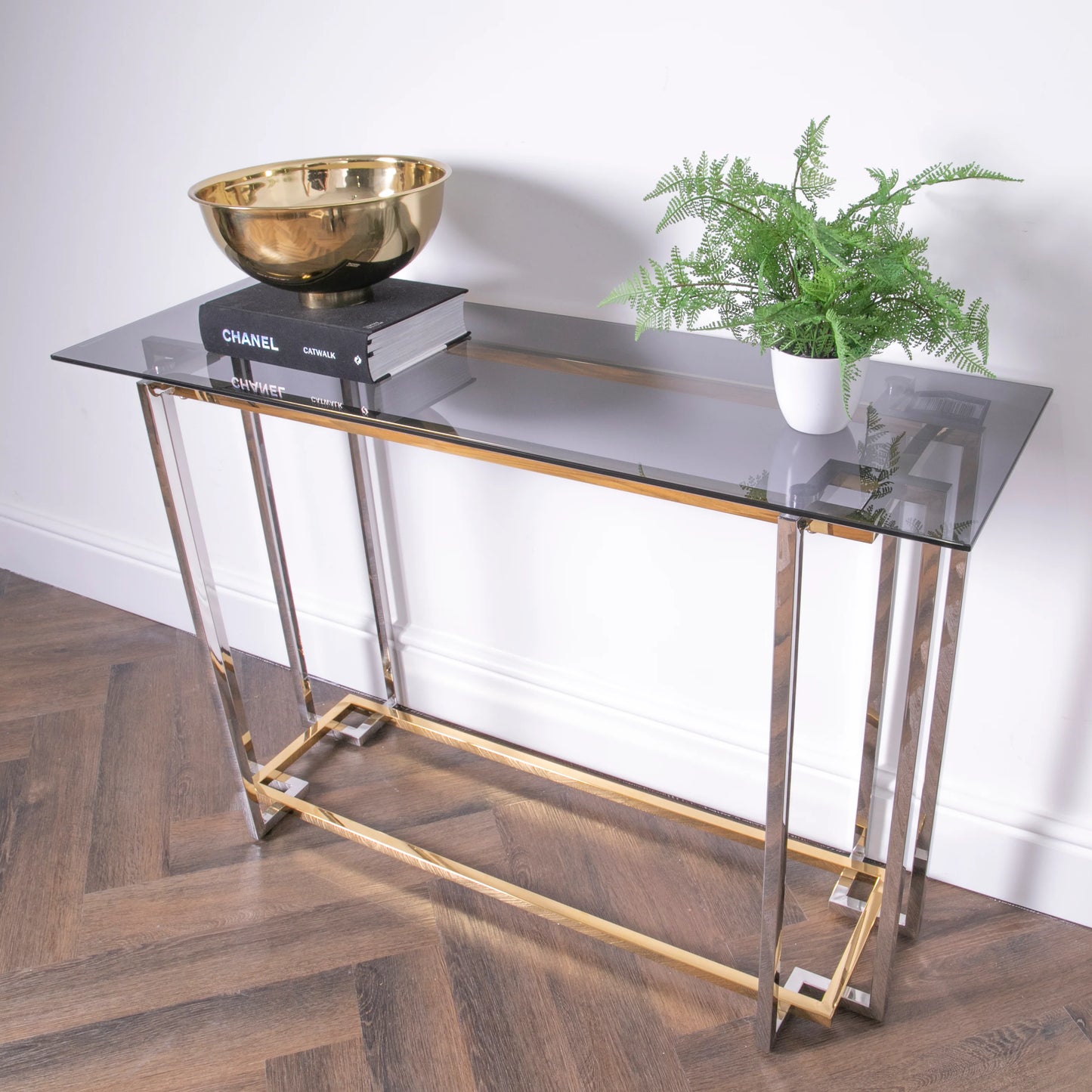 Bullion Gold Console Table - Oakavia