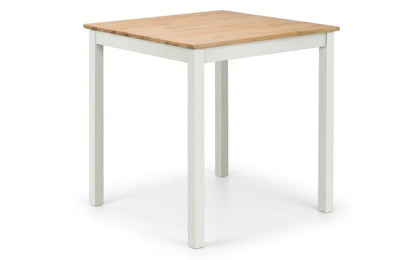 COXMOOR SQUARE DINING TABLE 75CM - IVORY & OAK Julian Bowen