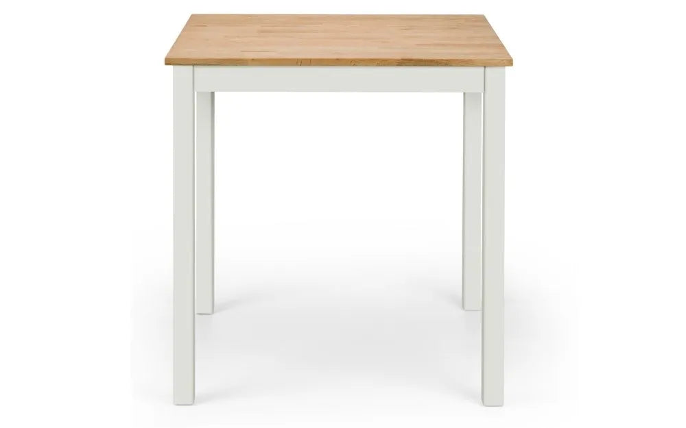 COXMOOR SQUARE DINING TABLE 75CM - IVORY & OAK Julian Bowen