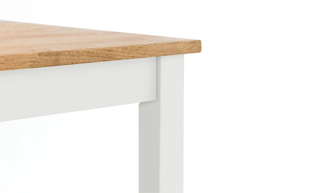 COXMOOR SQUARE DINING TABLE 75CM - IVORY & OAK Julian Bowen