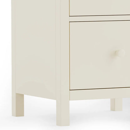 Coxmoor 2 Drawer Bedside - Ivory & Oak