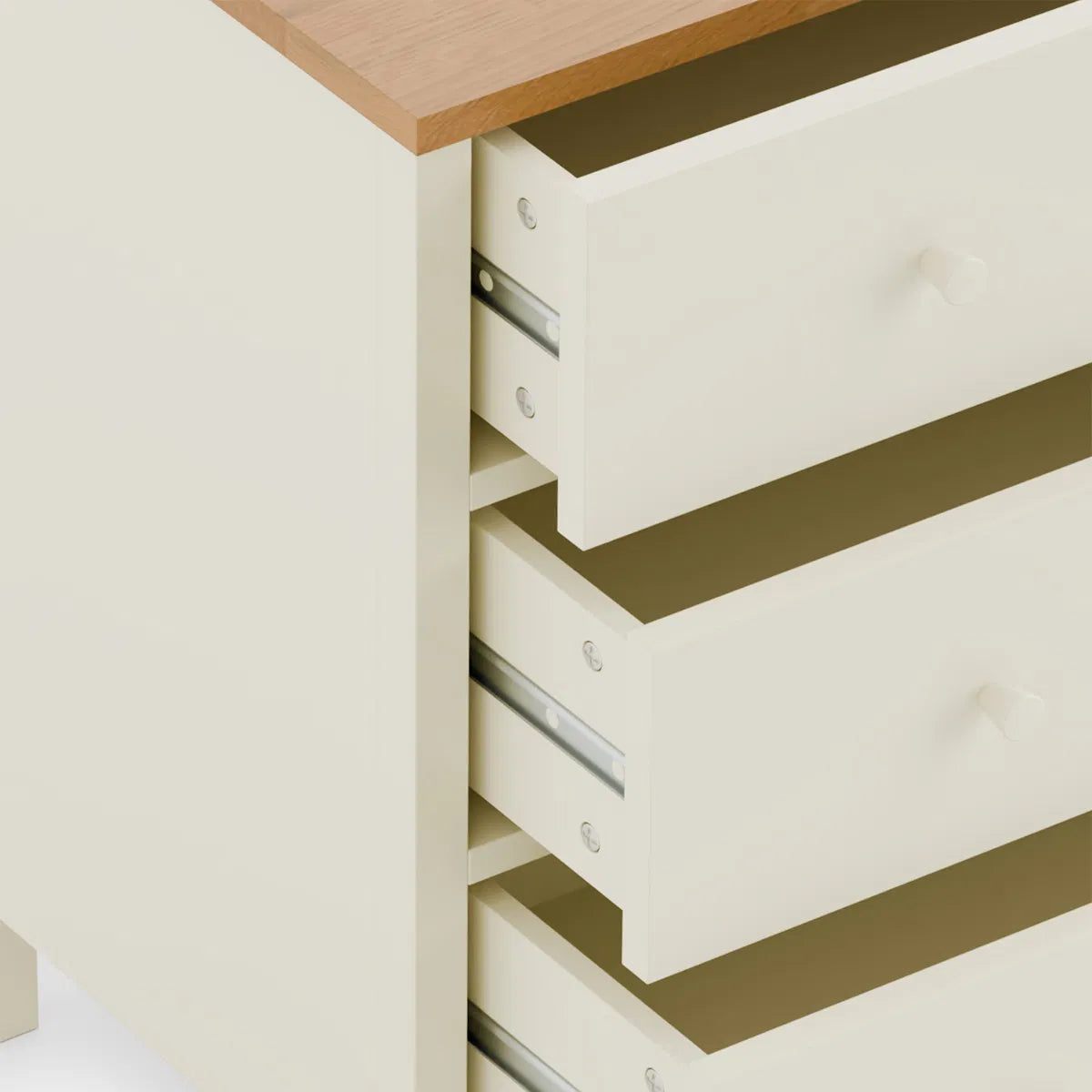 Coxmoor 3 Drawer Chest -  Ivory & Oak