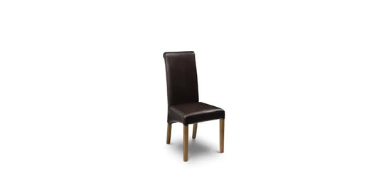 CUBA DINING CHAIR BROWN/OAK LEG Julian Bowen