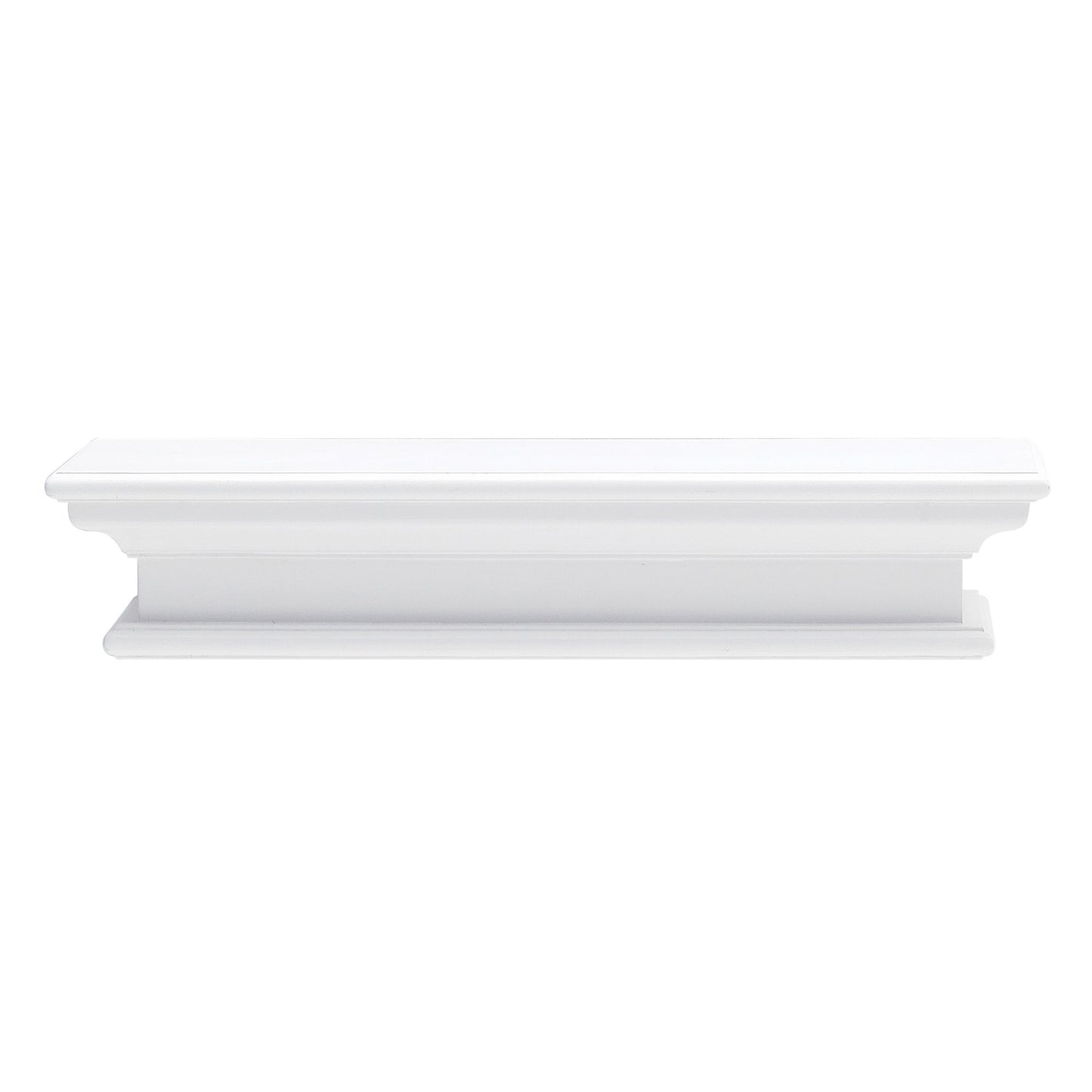 NovaSolo Halifax Classic White Floating Wall Shelf, Medium - Oakavia