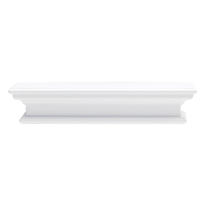 NovaSolo Halifax Classic White Floating Wall Shelf, Medium - Oakavia