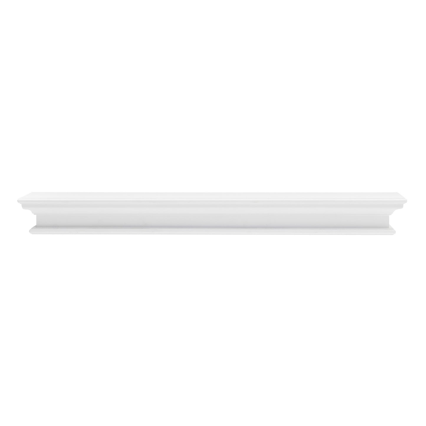 NovaSolo Halifax Classic White Floating Wall Shelf, Extra Long - Oakavia