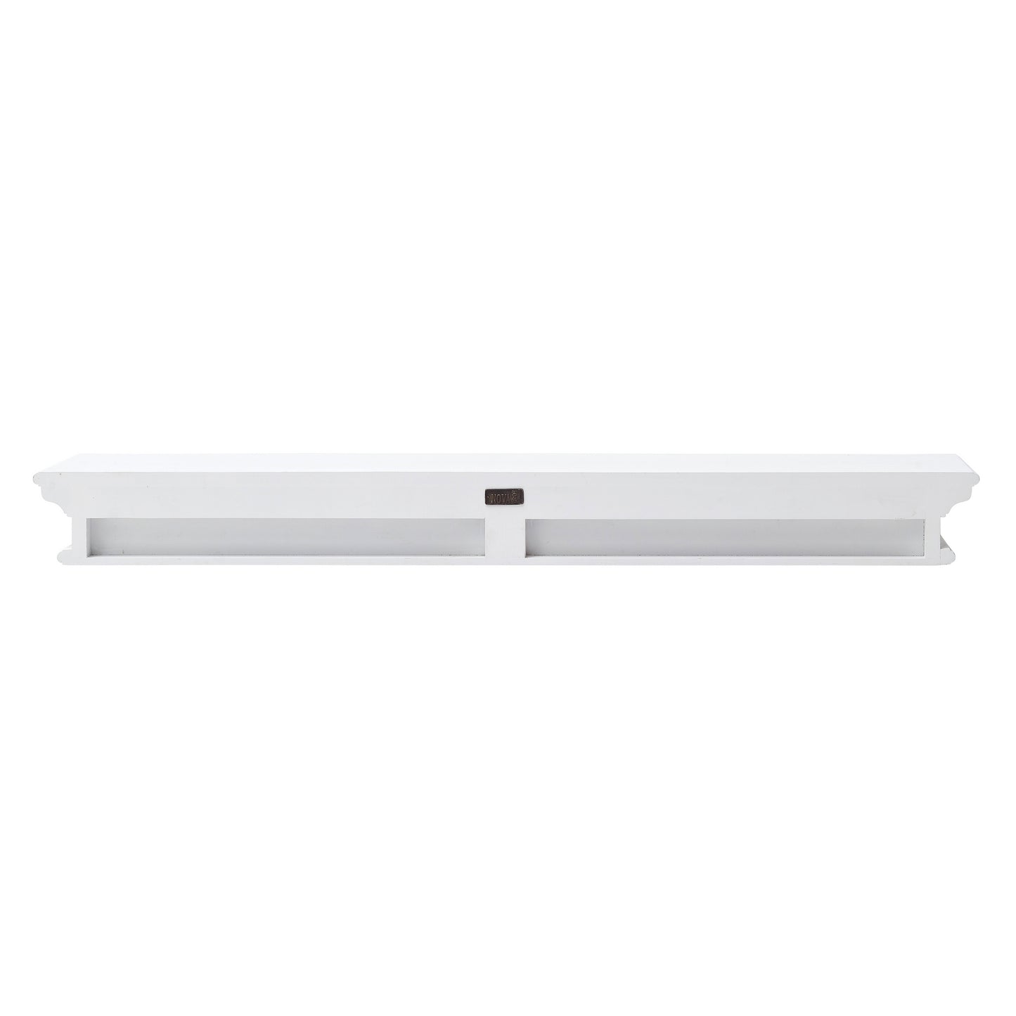 NovaSolo Halifax Classic White Floating Wall Shelf, Extra Long - Oakavia