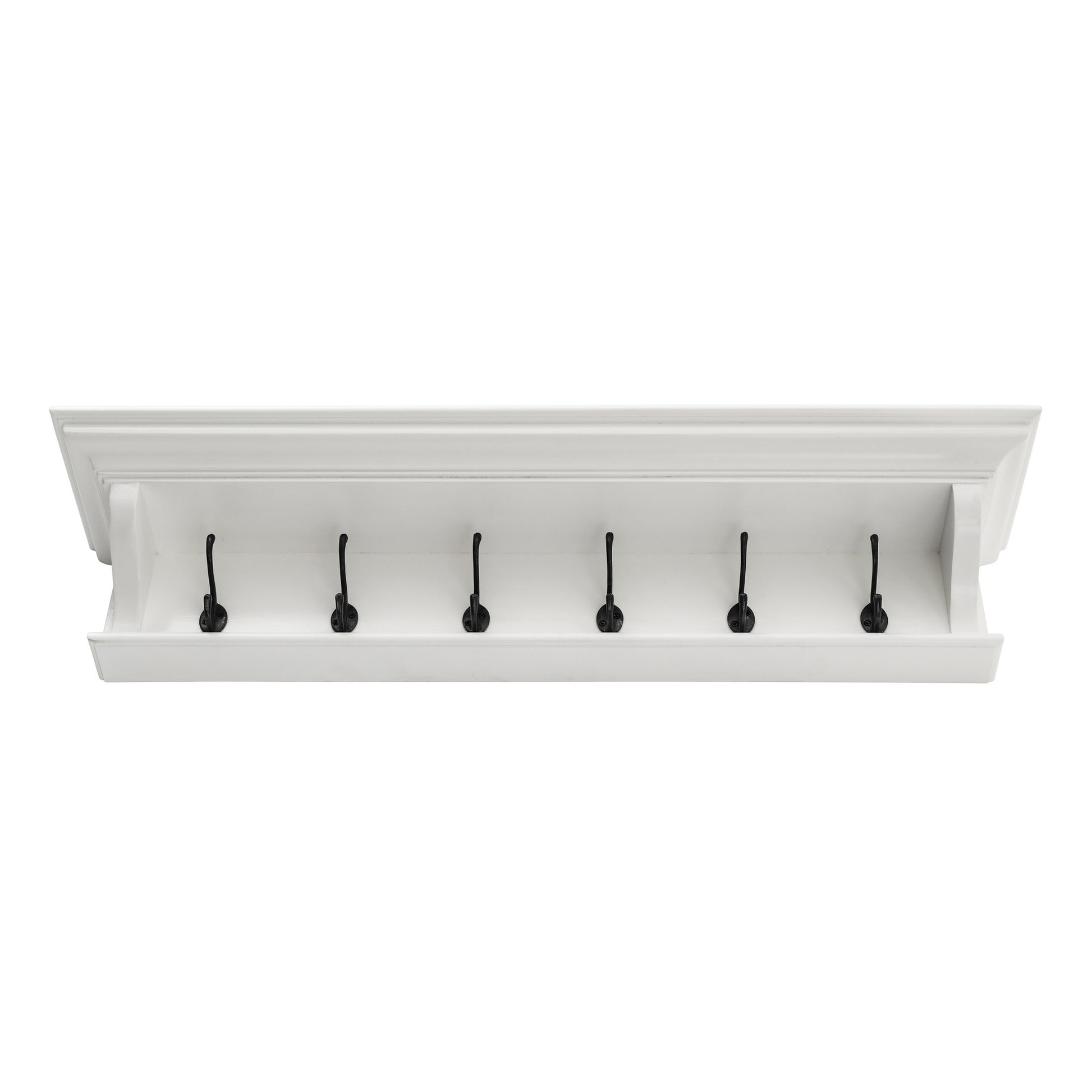 NovaSolo Halifax Classic White 6 Hook Coat Rack 100cm - Oakavia