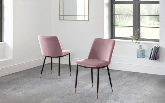 DELAUNAY DINING CHAIR - DUSKY PINK Julian Bowen