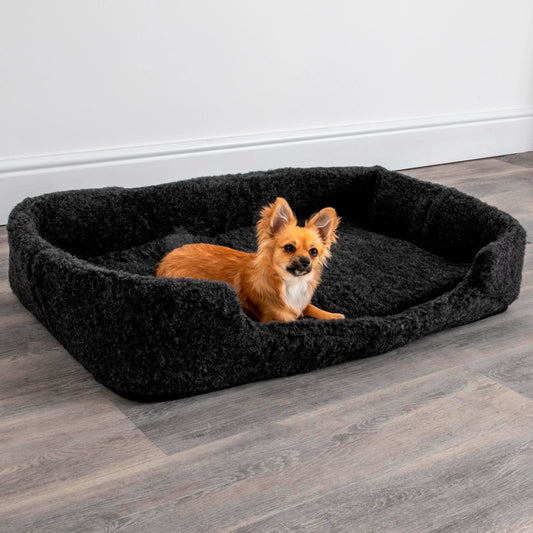 Merino Wool Pet Bed (Medium/Large) - black - Oakavia