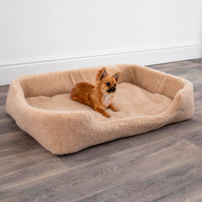 Merino Wool Pet Bed - (Medium/Large) cappucino - Oakavia