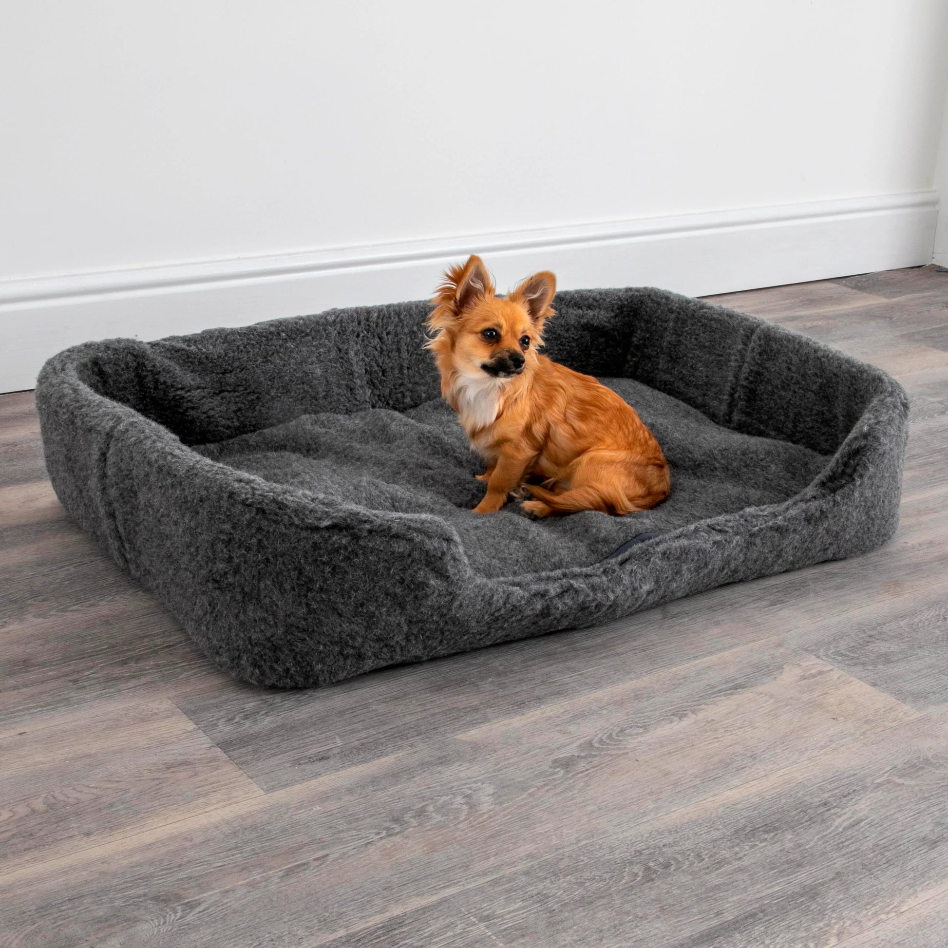 Merino Wool Pet Bed (Medium/Large) - grey - Oakavia