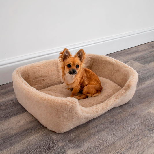 Merino Wool Pet Bed - (Small/Medium) cappuccino - Oakavia