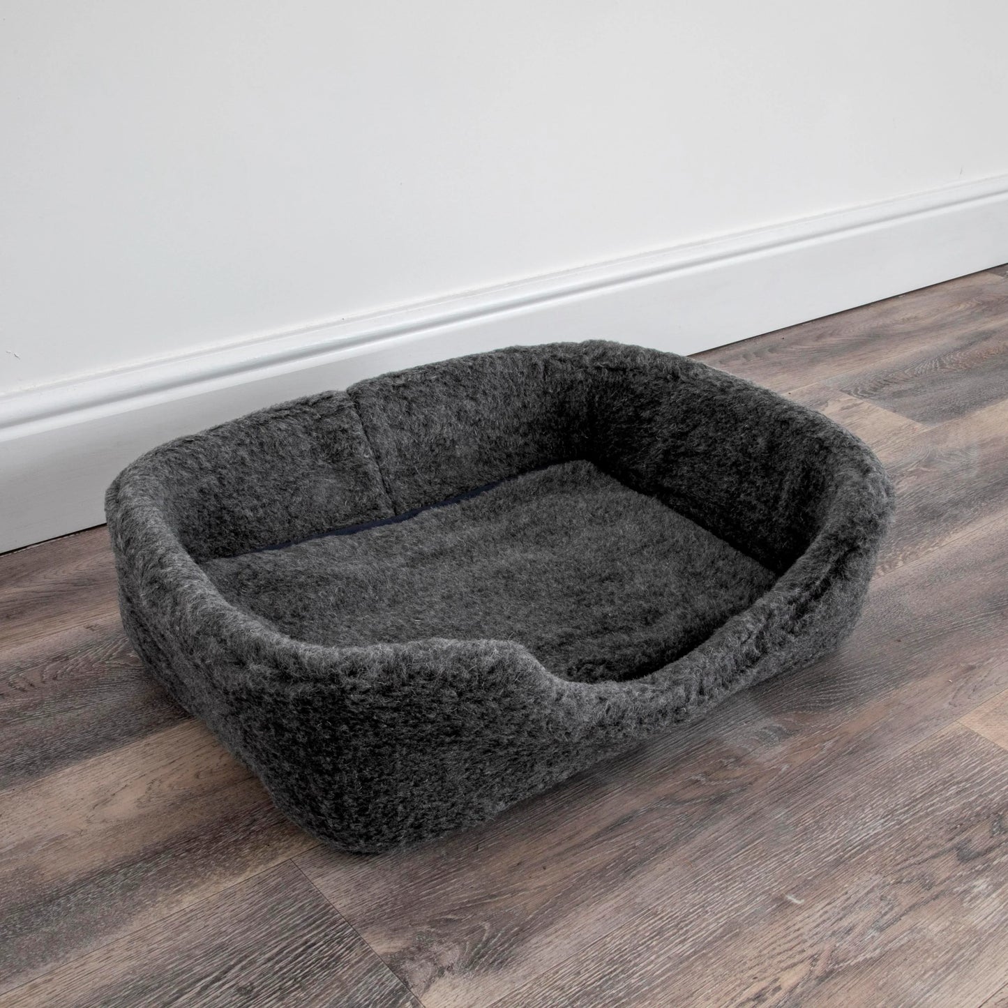 Merino Wool Pet Bed (Small/Medium) - grey - Oakavia