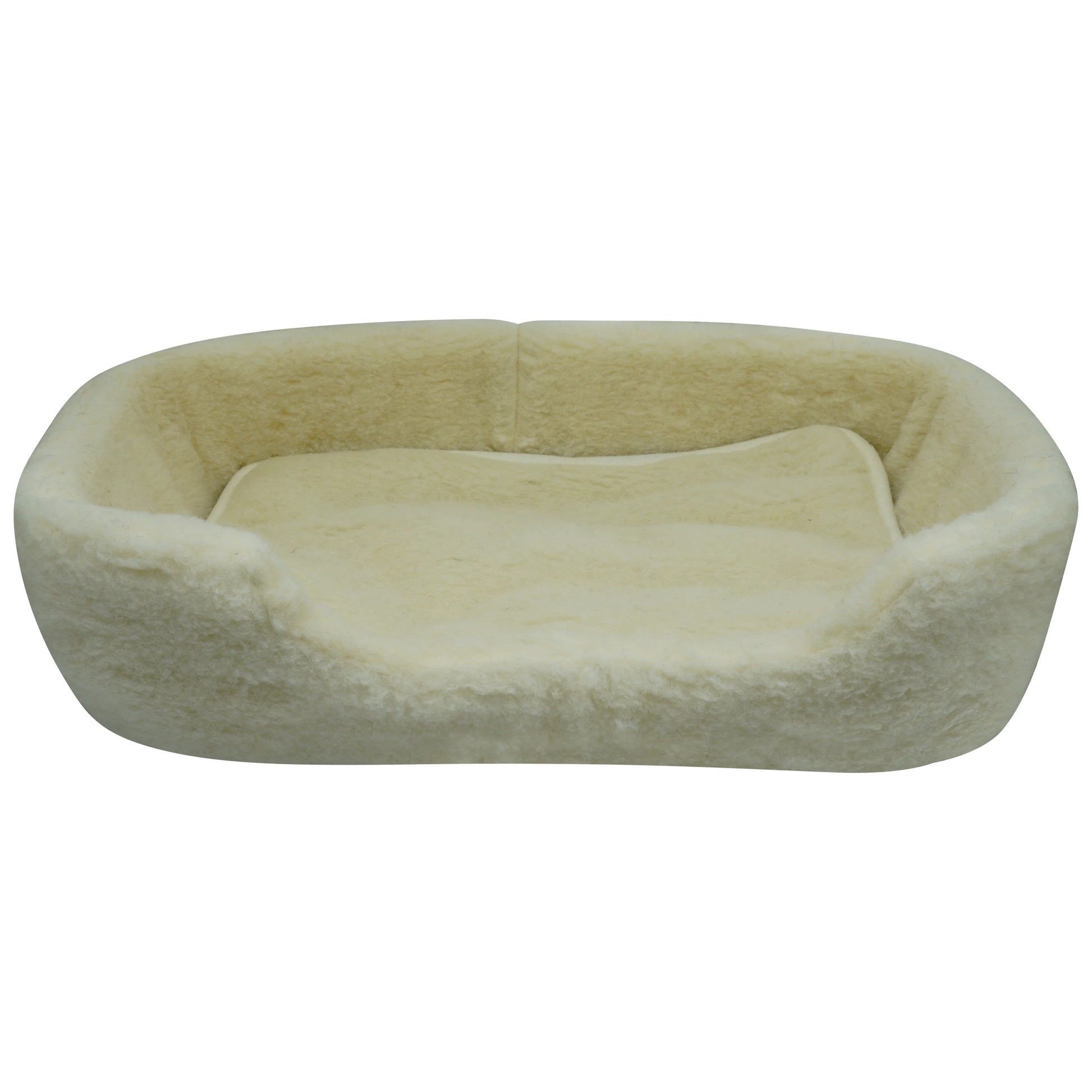 Merino Wool Pet Bed Natural - (Small/Medium) - white - Oakavia