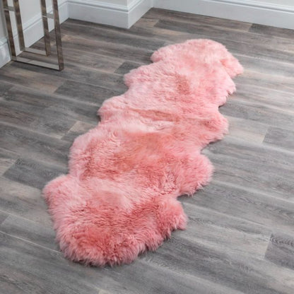 Double Blush Pink Sheepskin Rug - Oakavia