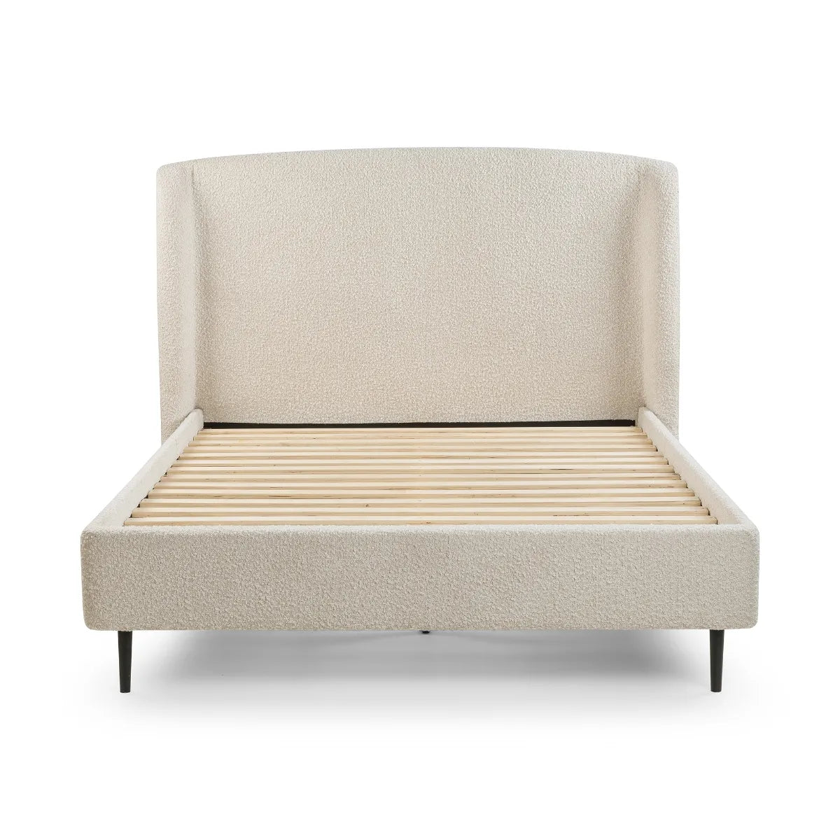 Eden Boucle Bed 135cm Double - Ivory Julian Bowen