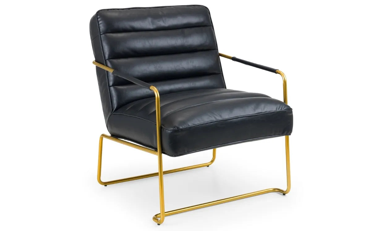 Giorgio Chair - Gold/Black Julian Bowen