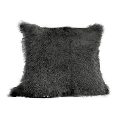 Smoke Grey Goatskin Cushion 45 x 45cm - Oakavia