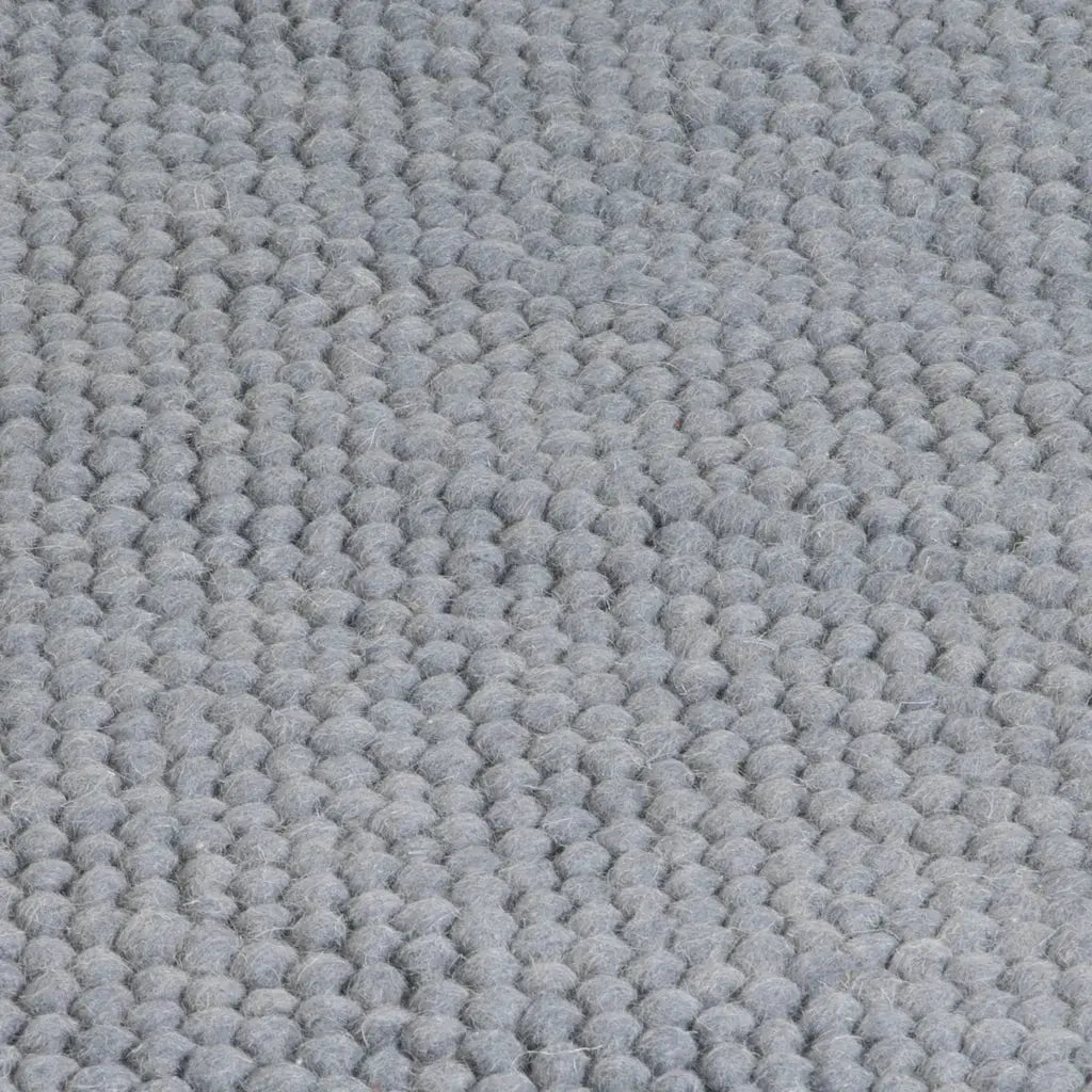 Grey Bubble Runner Wool Rug - 60 x 230cm - Oakavia