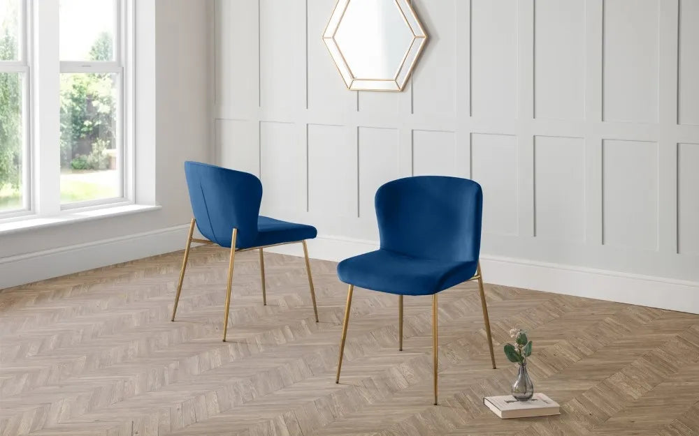 HARPER DINING CHAIR - BLUE Julian Bowen