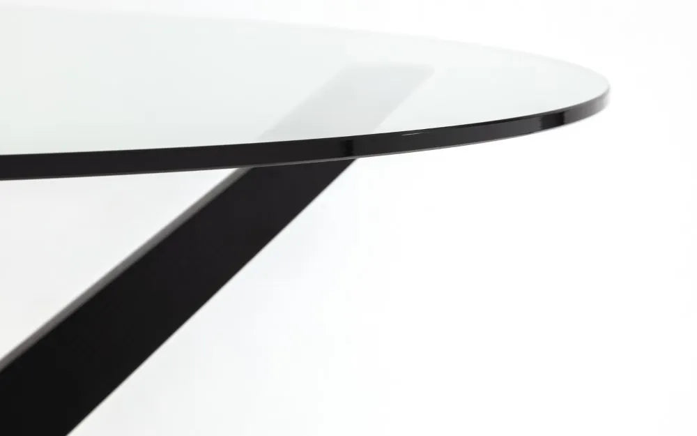 HAYDEN ROUND GLASS 120CM TABLE Julian Bowen