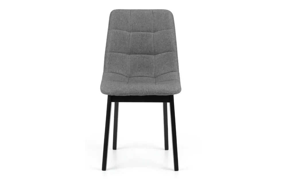 HAYDEN PANELLED GREY LINEN DINING CHAIR Julian Bowen