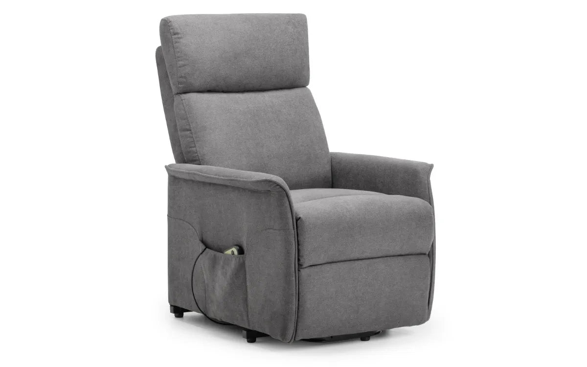 Helena Rise & Recline Chair - Charcoal Fabric Julian Bowen