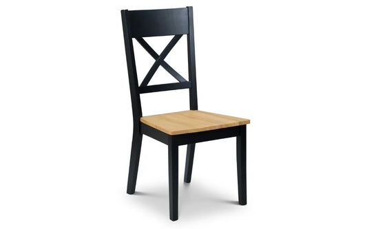 HOCKLEY CHAIR BLACK/OAK Julian Bowen