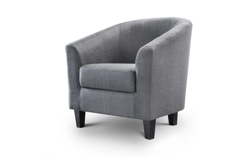 Hugo Tub Chair - Slate Grey Julian Bowen