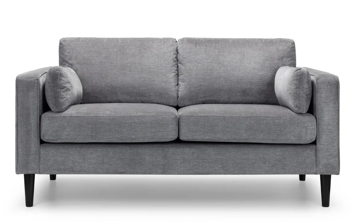 Hayward 2 Seater - Dark Grey Chenille Fabric Julian Bowen