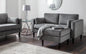 Hayward 2 Seater - Dark Grey Chenille Fabric Julian Bowen