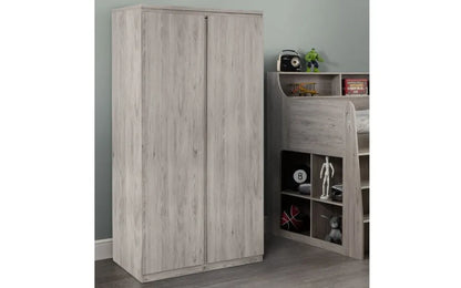 Jupiter  2 Door Wardrobe Grey Oak Julian Bowen