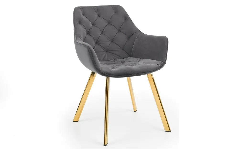 LORENZO DINING CHAIR - GREY Julian Bowen