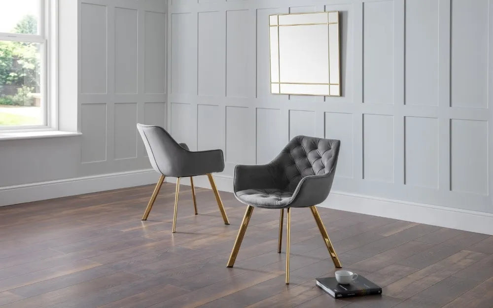 LORENZO DINING CHAIR - GREY Julian Bowen