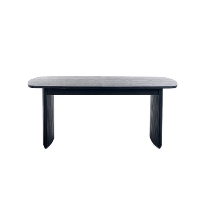 Louis Fluted Extending Dining Table - Black