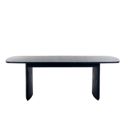 Louis Fluted Extending Dining Table - Black