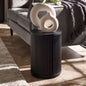 Louis Fluted Side Table With Door - Black