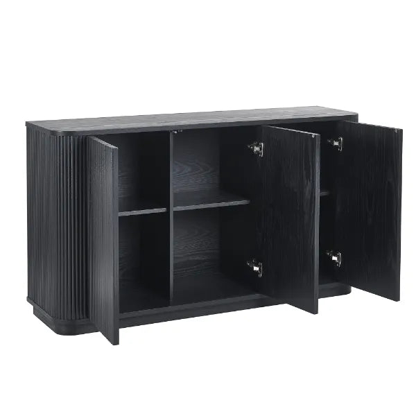 Louis Fluted Sideboard - Black