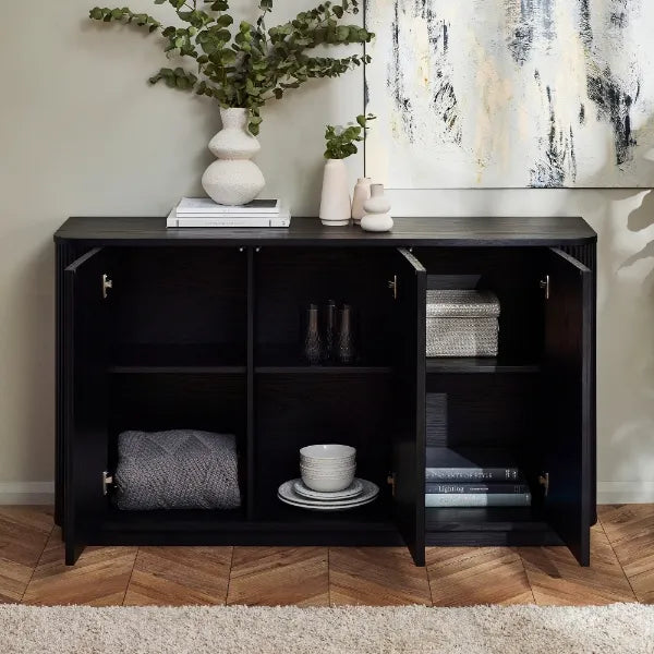 Louis Fluted Sideboard - Black