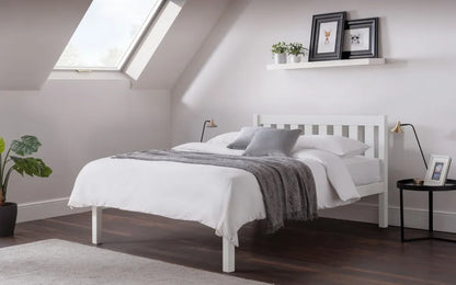 Luna Bed 135cm Double - Surf White Julian Bowen