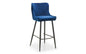 LUXE VELVET BAR STOOL - BLUE Julian Bowen