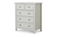 Maine 3+2 Drawer Chest- Dove Grey Julian Bowen