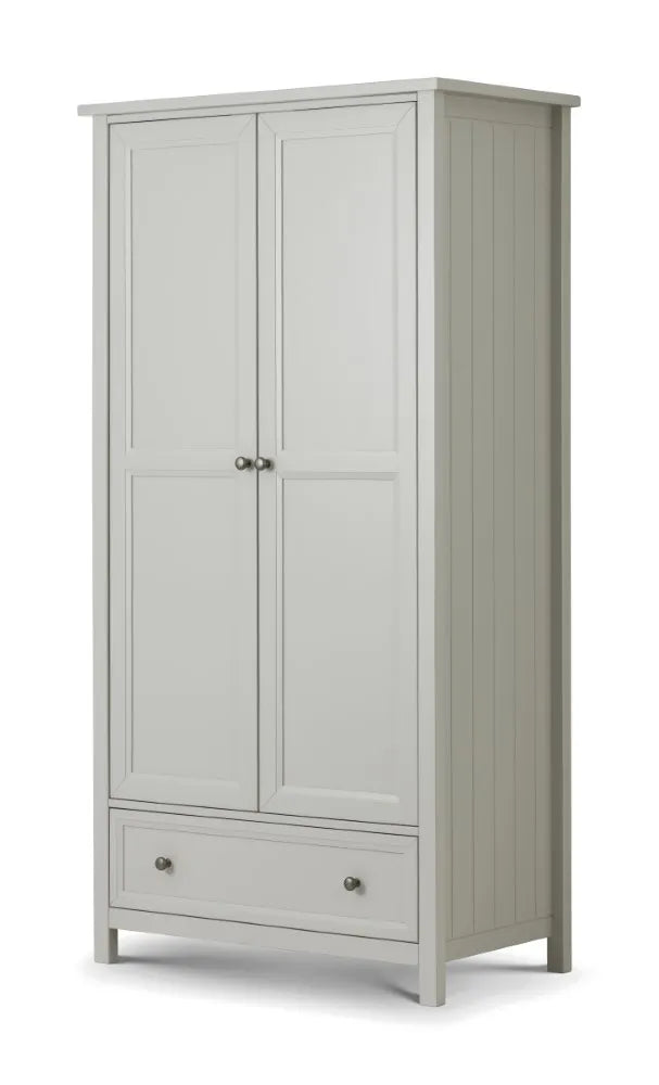 Maine 2 Door Combination Wardrobe - Dove Grey Julian Bowen