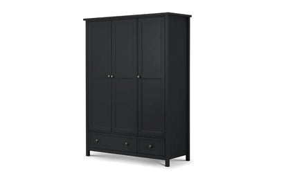 Maine 3 Door Combination Wardrobe - Anthracite Julian Bowen